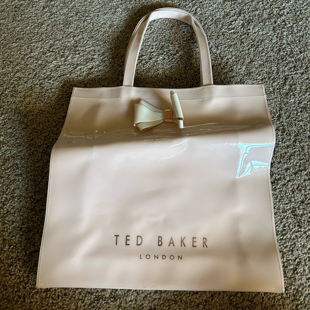 Ted Baker Alacon Plain Bow Accent Large Icon Bag Tote Blush Pink Travel Women's